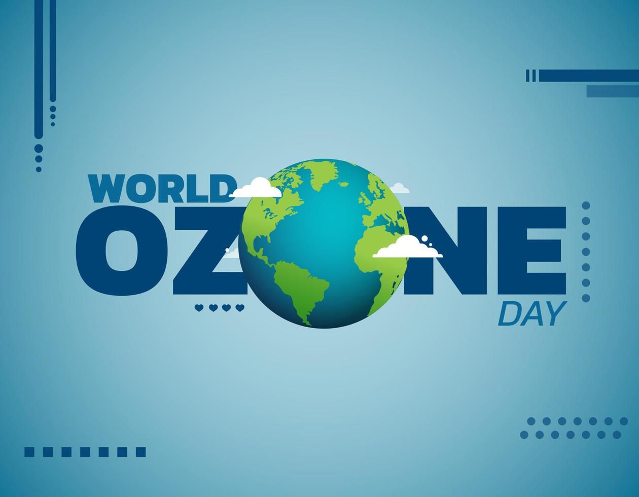 World Ozone Day Vector illustration for Poster, banner Design.