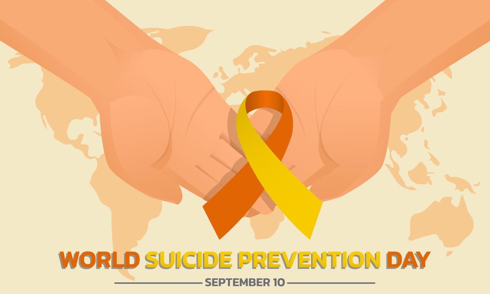 concepto del día mundial de la prevención del suicidio. vector