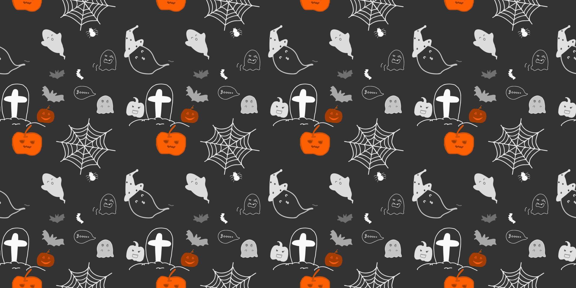 Halloween seamless pattern design vector