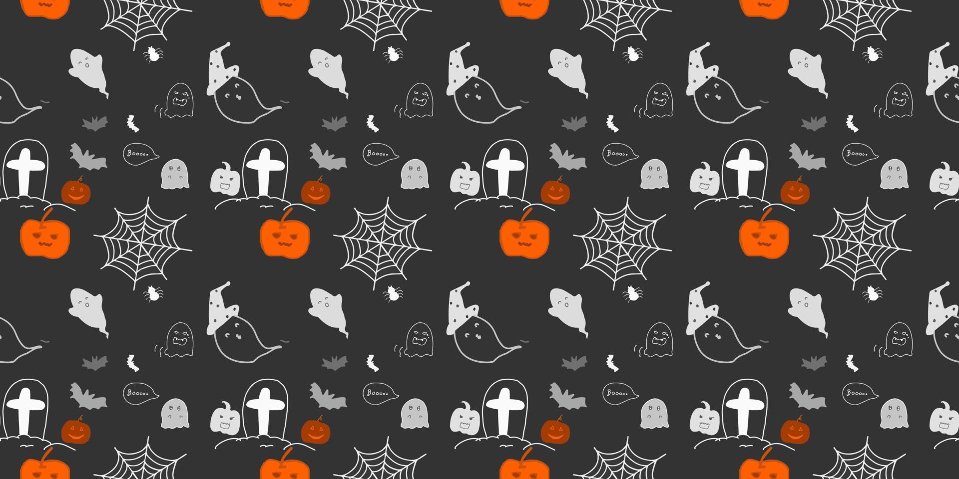 diseño de patrones sin fisuras de halloween vector