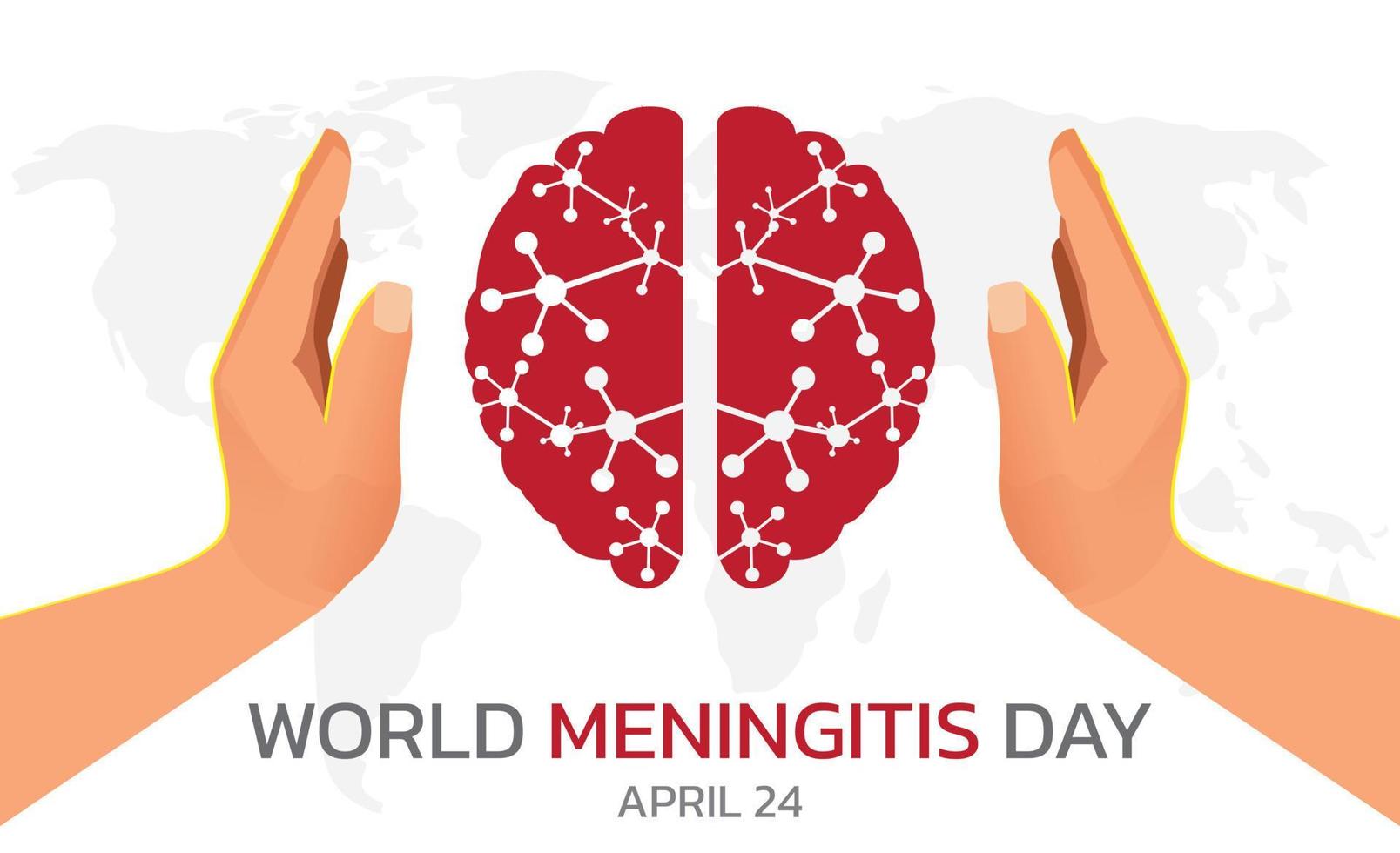 ilustración vectorial sobre el tema del día mundial de la meningitis vector