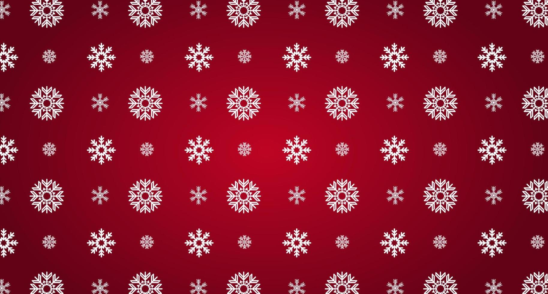 Red Christmas background with pine leaves, dwarfs, bells and stars on a red scene. vector