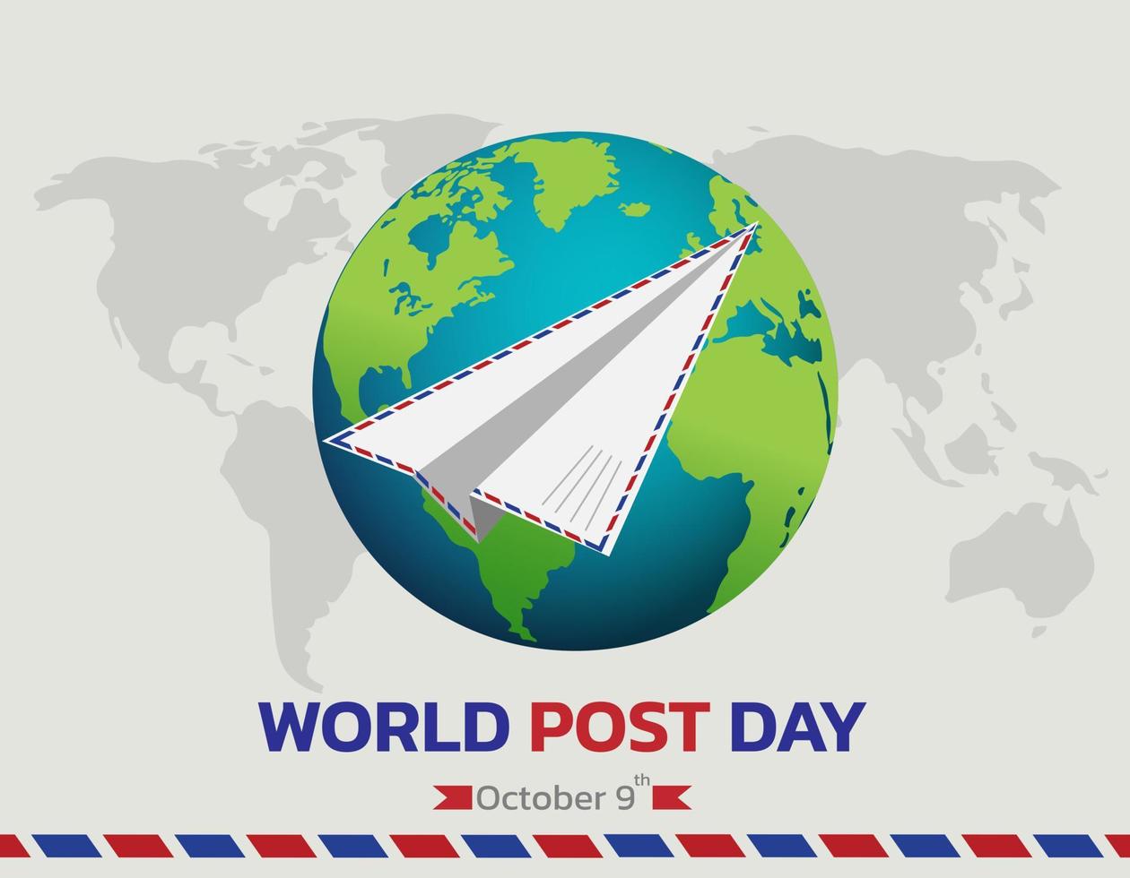 Background for World post day. vector