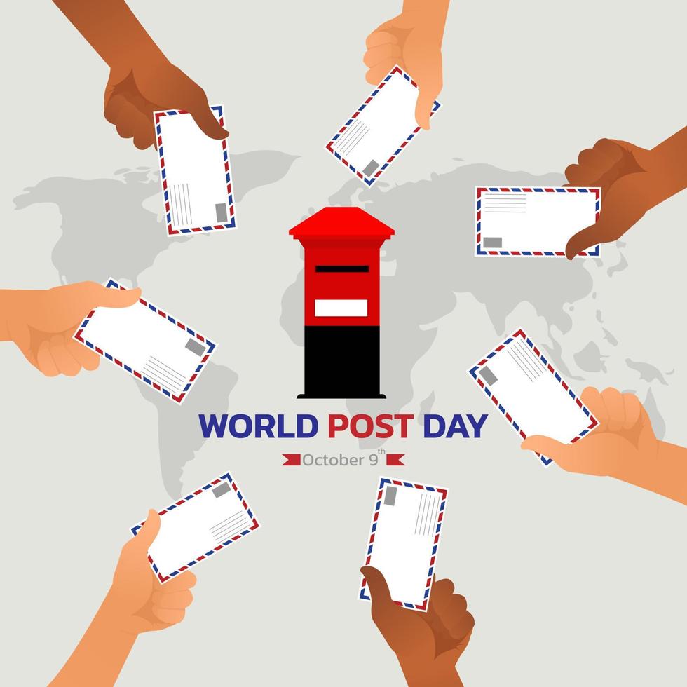 Background for World post day. vector