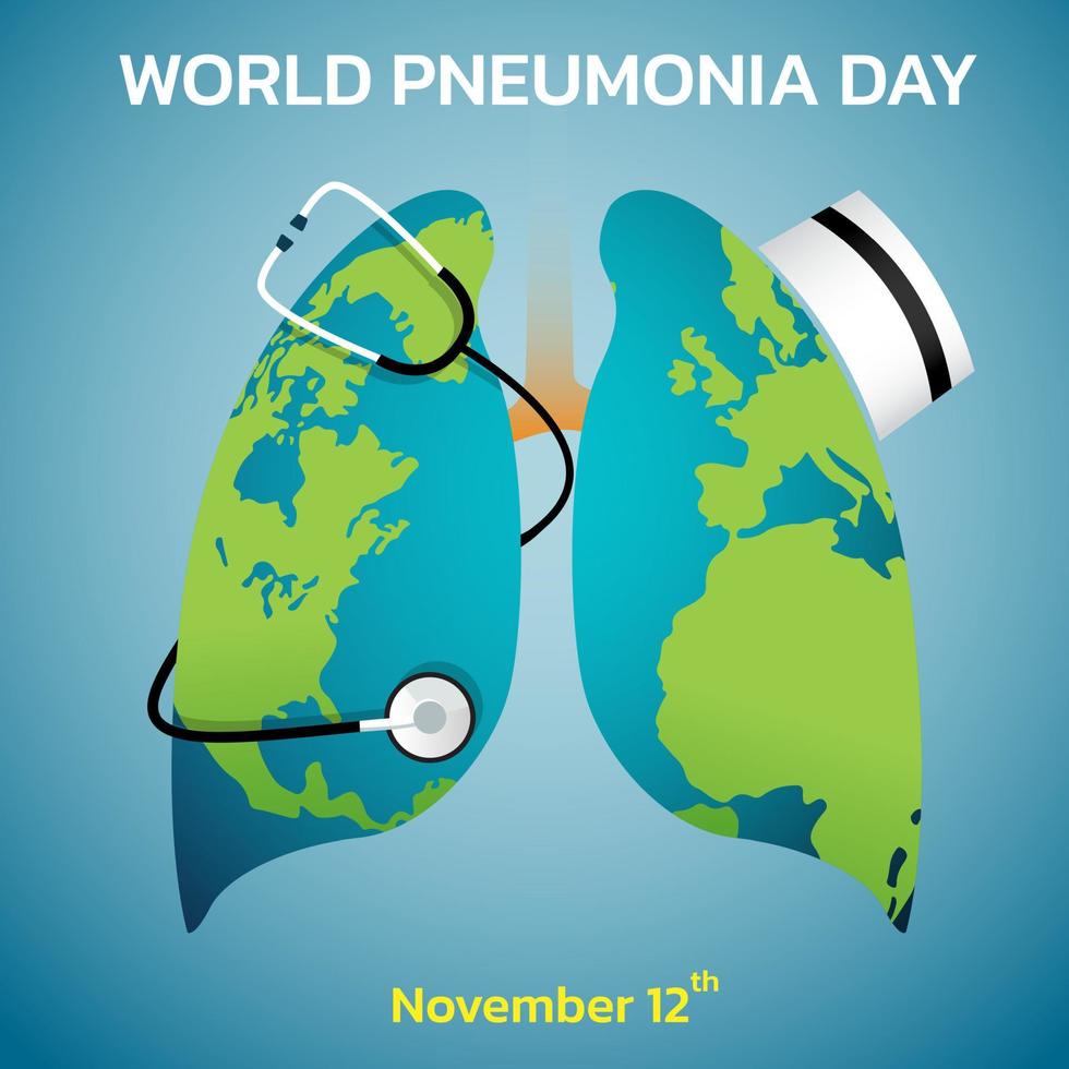 Vector Illustration on the theme World Pneumonia Day.