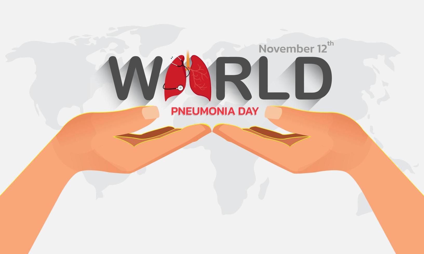 Vector Illustration on the theme World Pneumonia Day.