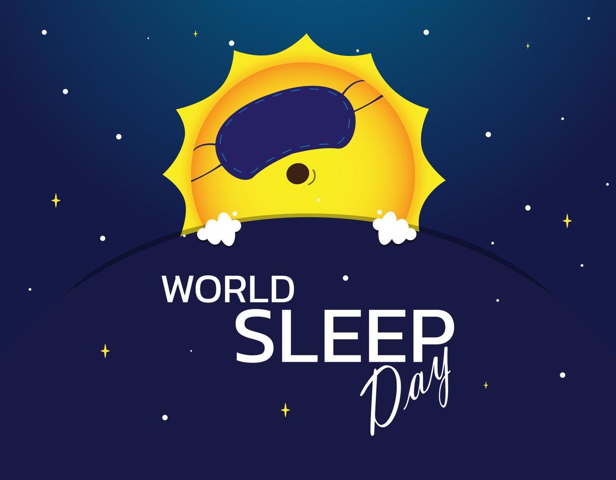 ilustración de diseño vectorial del día mundial del sueño. vector
