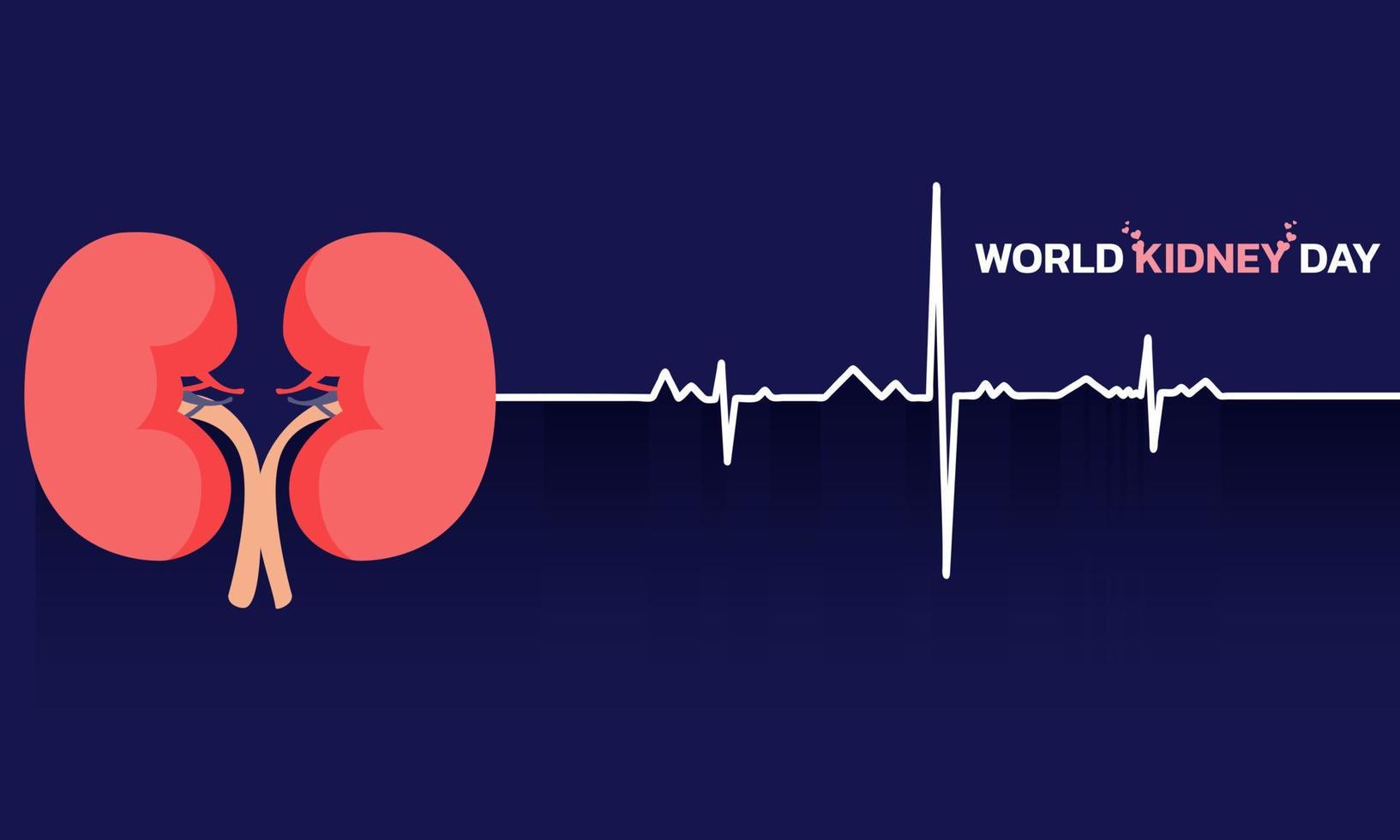 ilustración vectorial para el día mundial del riñón. vector