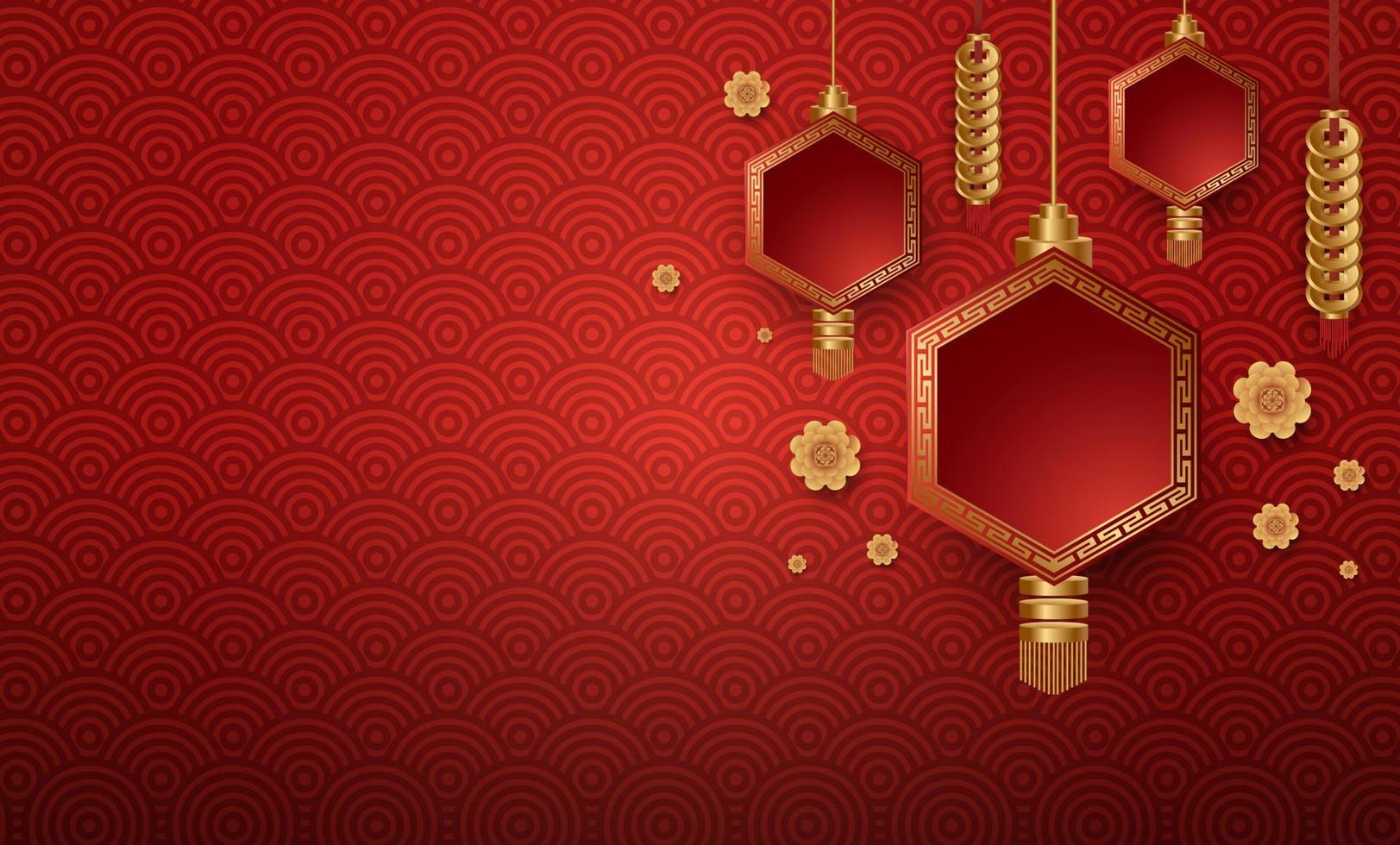 Podium and background for  Chinese new year,Chinese Festivals,  Mid Autumn Festival , flower and asian elements on background. vector