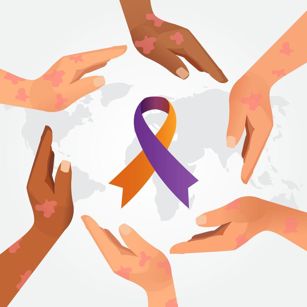 World Psoriasis Day concept. vector