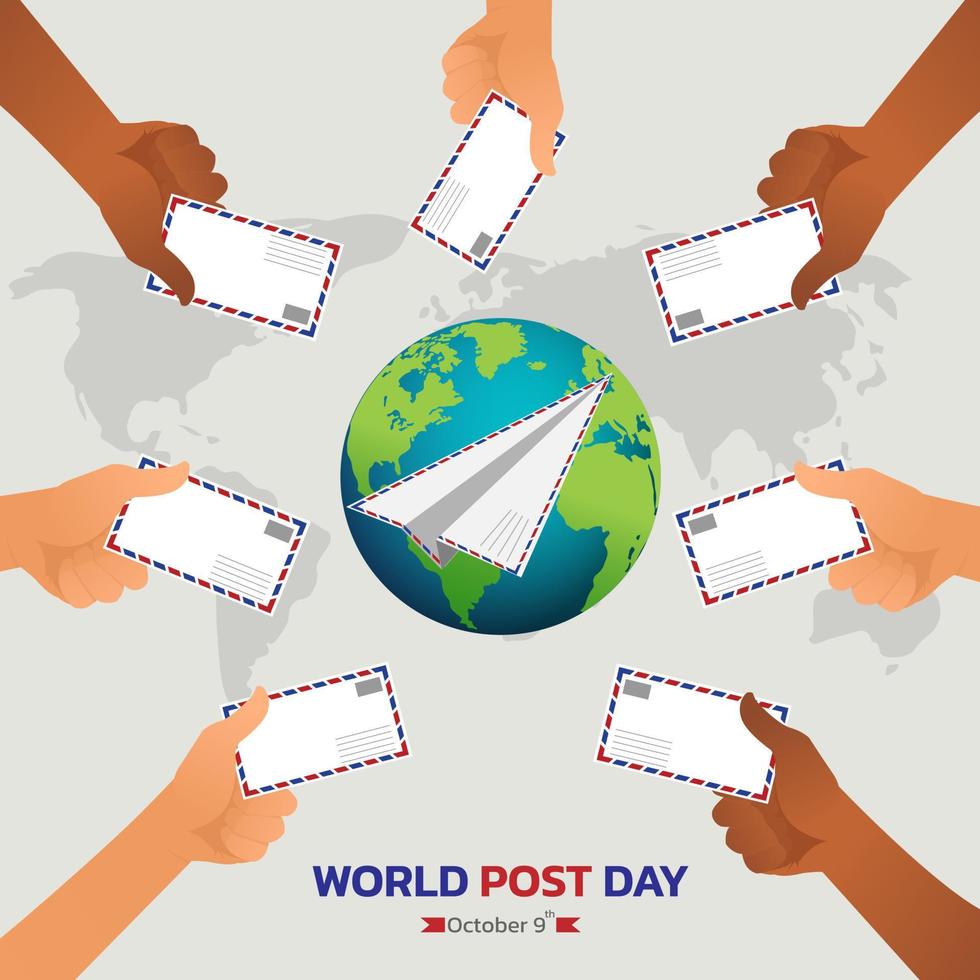 Background for World post day. vector