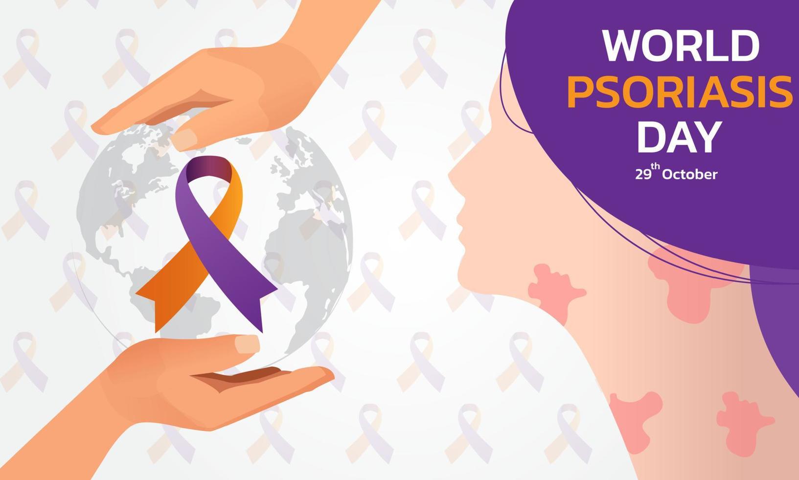 World Psoriasis Day concept. vector
