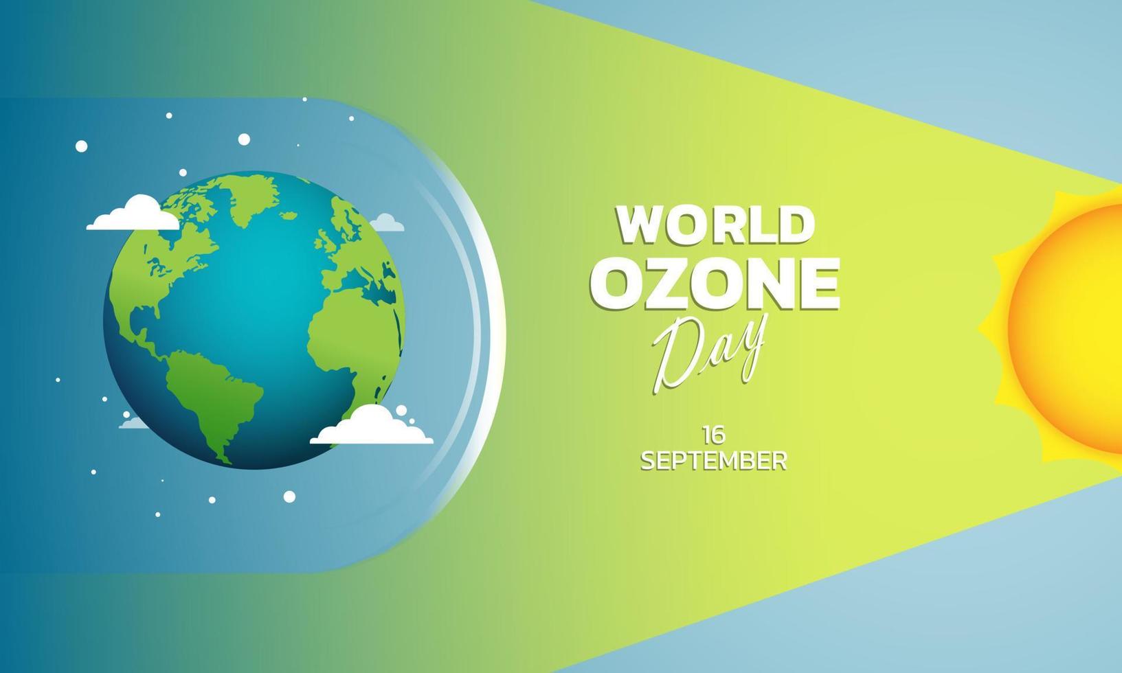 World Ozone Day Vector illustration for Poster, banner Design.