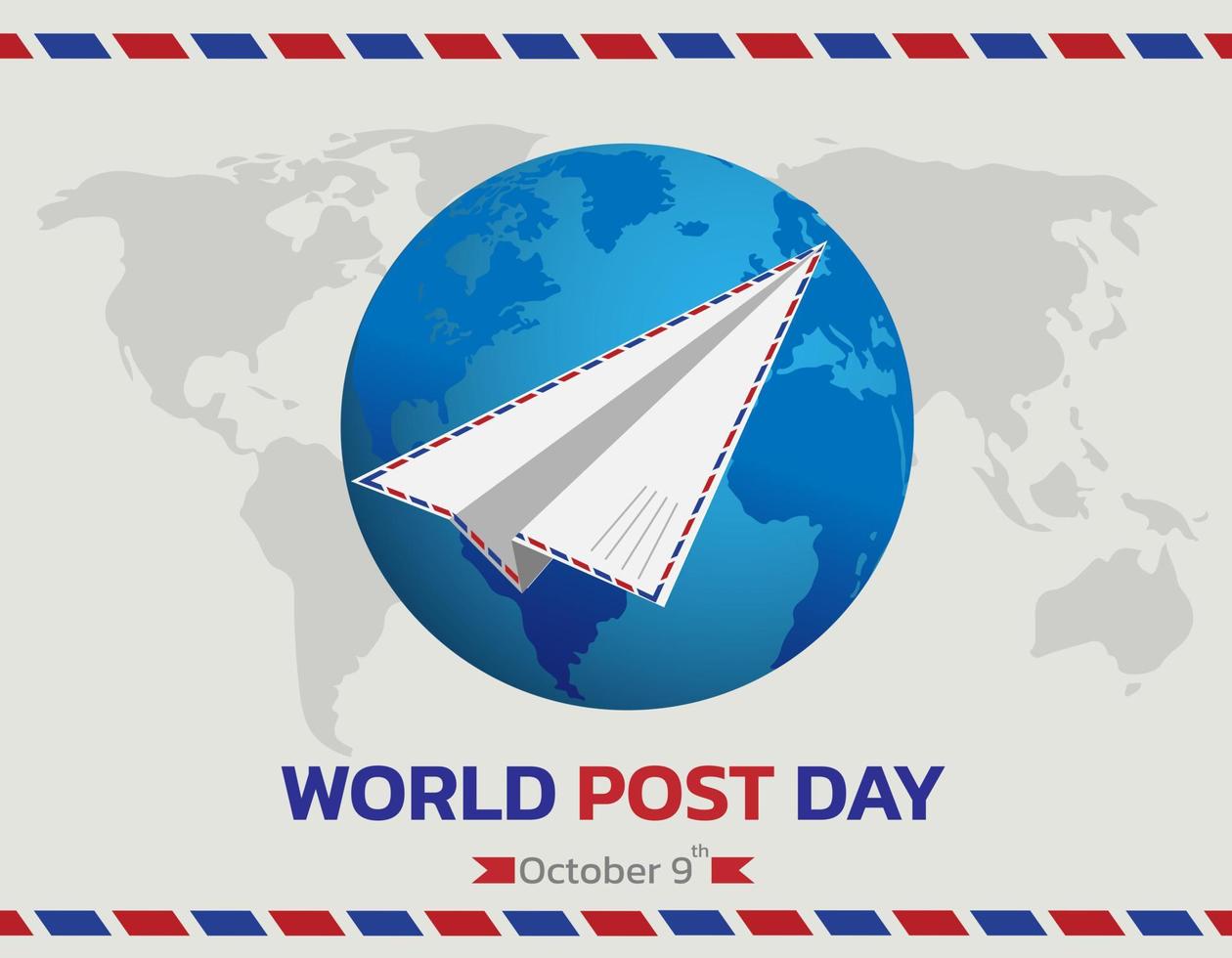 Background for World post day. vector