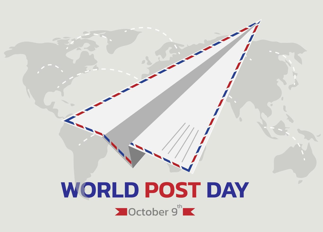 Background for World post day. vector