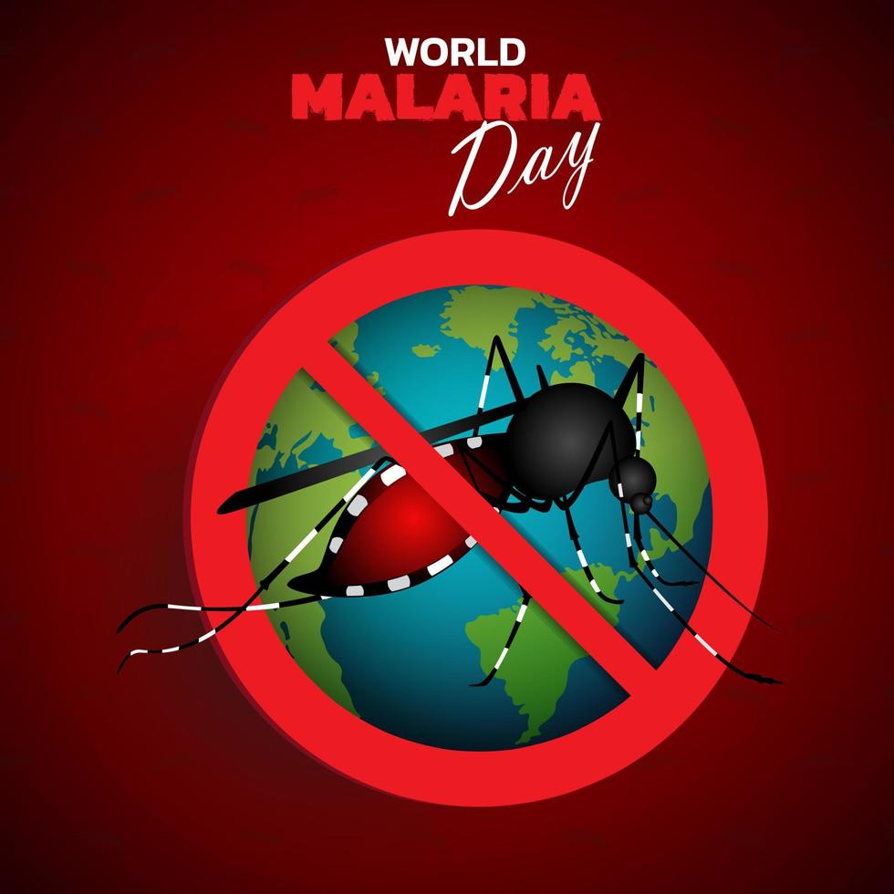 diseño de concepto del día mundial de la malaria para el día de la malaria. vector