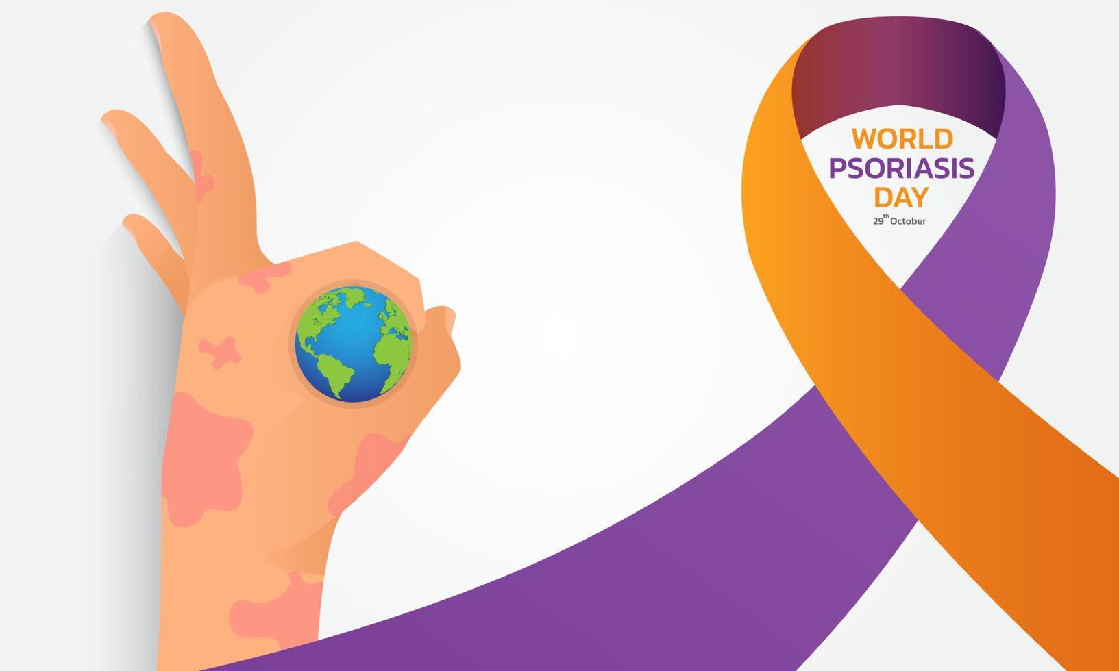 concepto del día mundial de la psoriasis. vector