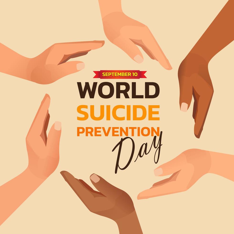 World Suicide Prevention Day concept. vector