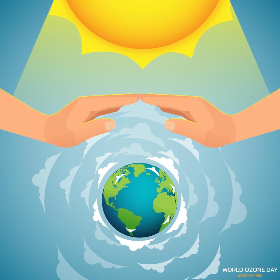 World Ozone Day Vector illustration for Poster, banner Design.