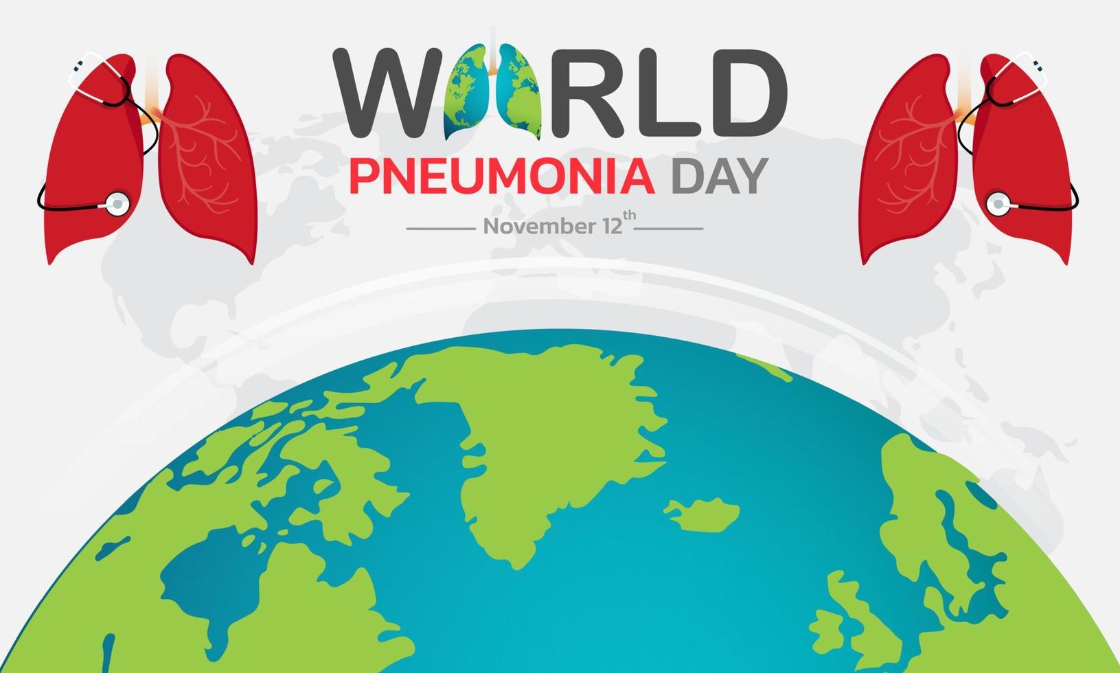 Vector Illustration on the theme World Pneumonia Day.