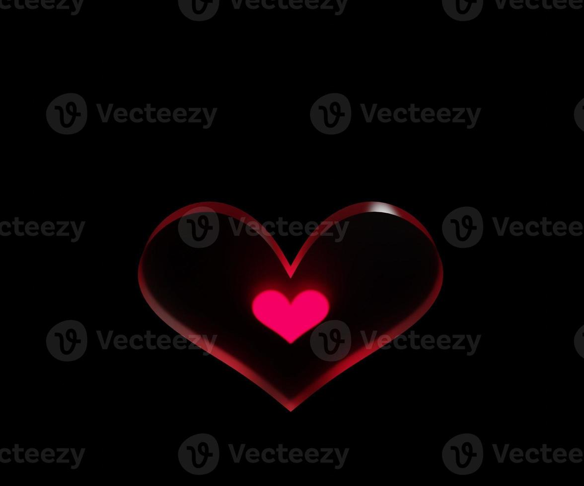 3d heart glass rendered background photo