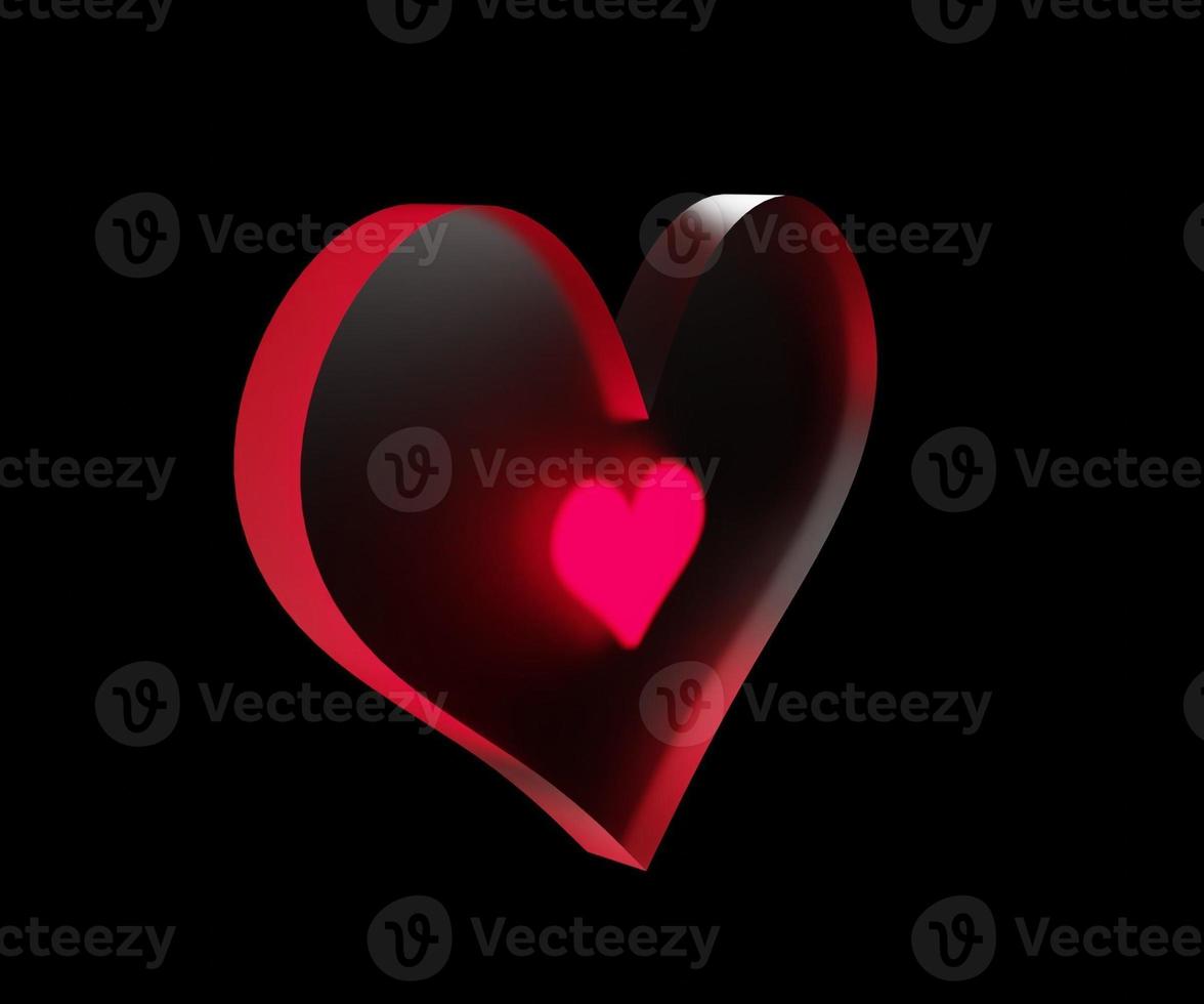 3d heart glass rendered background photo