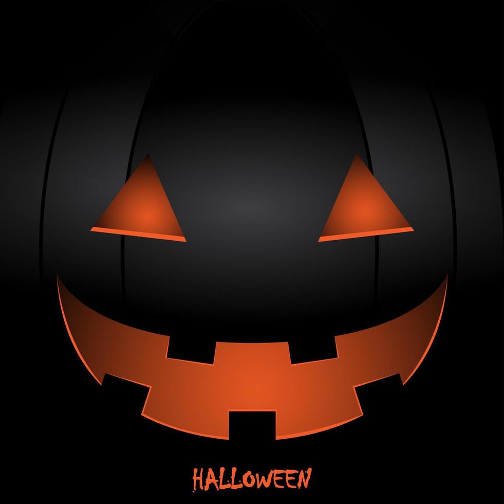 coloque la calabaza en el fondo para las vacaciones de halloween. vector