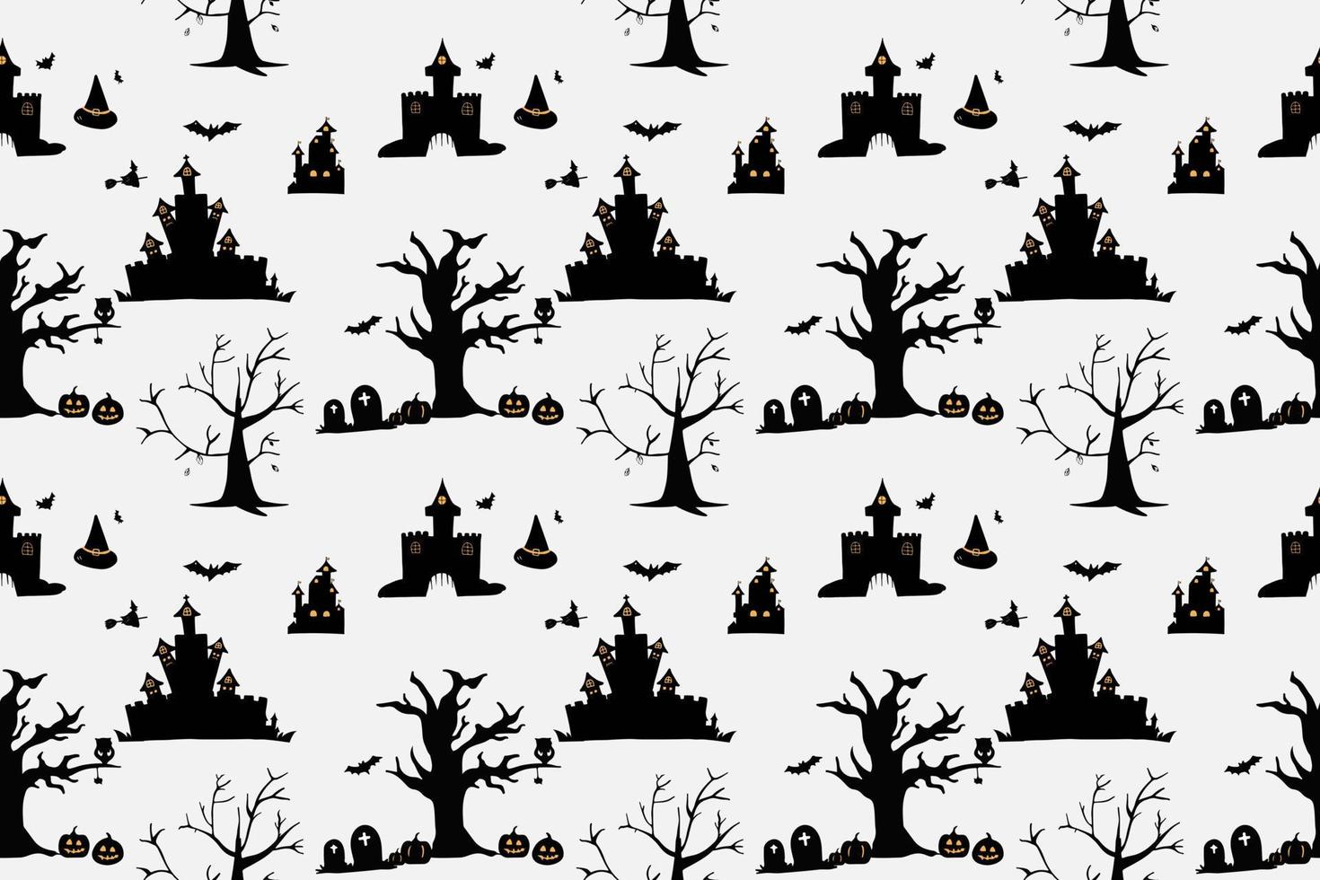 Halloween seamless pattern design vector