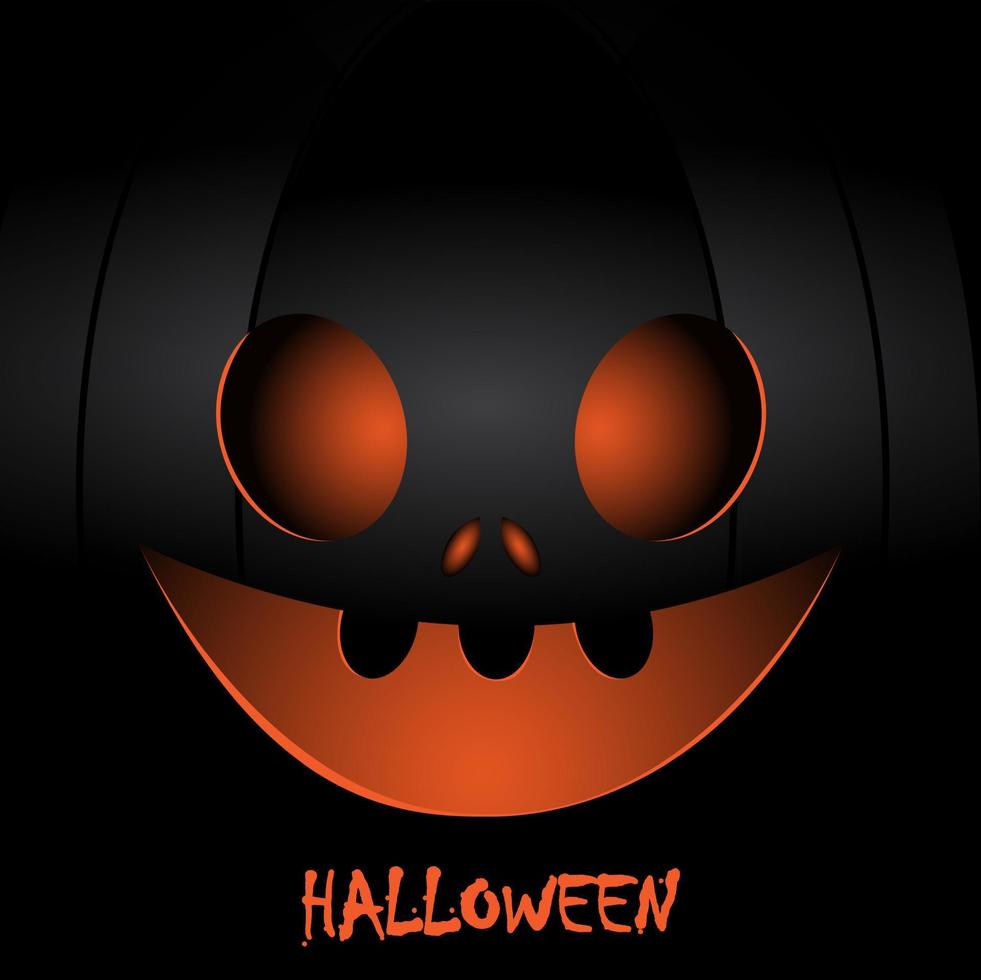 coloque la calabaza en el fondo para las vacaciones de halloween. vector