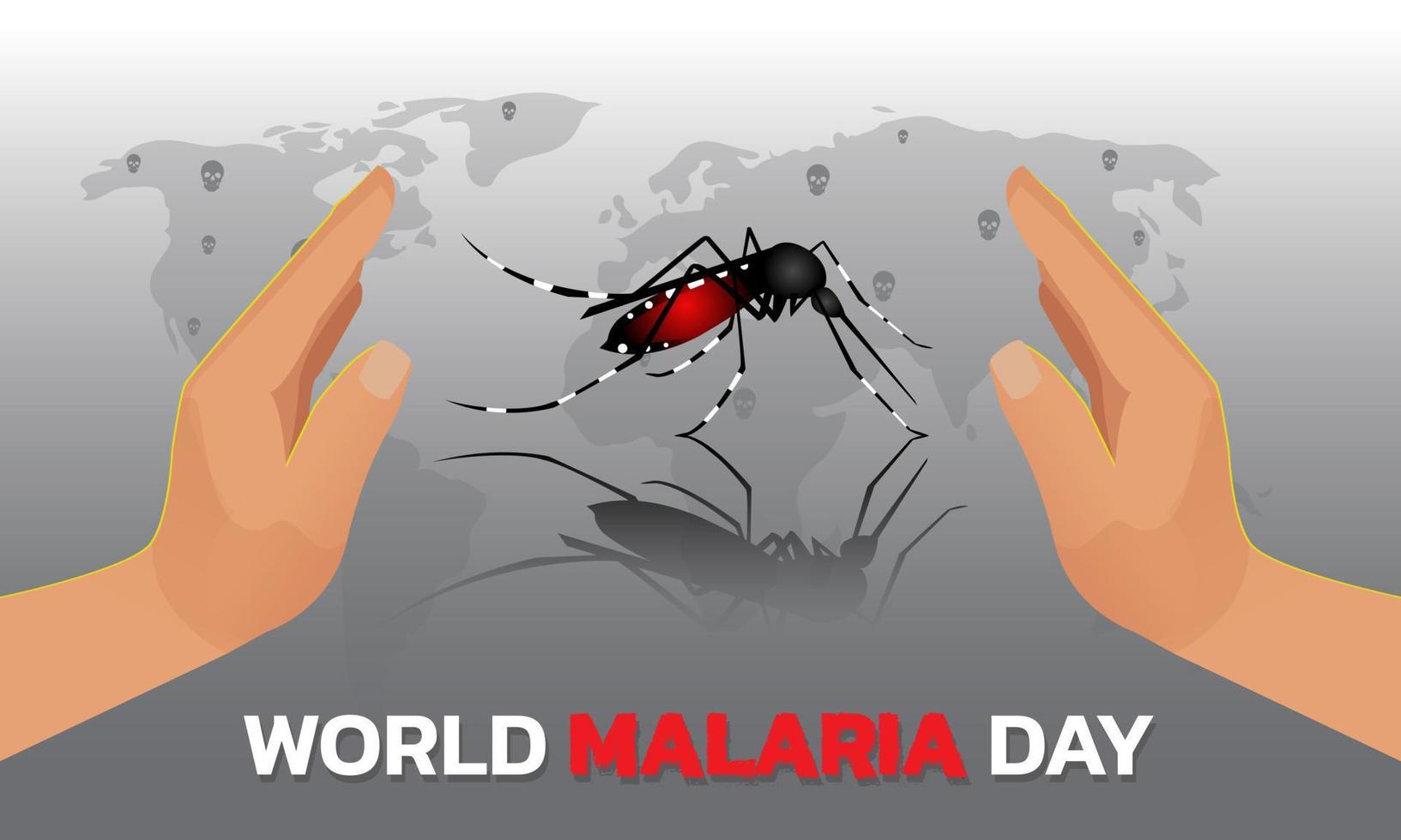 diseño de concepto del día mundial de la malaria para el día de la malaria. vector