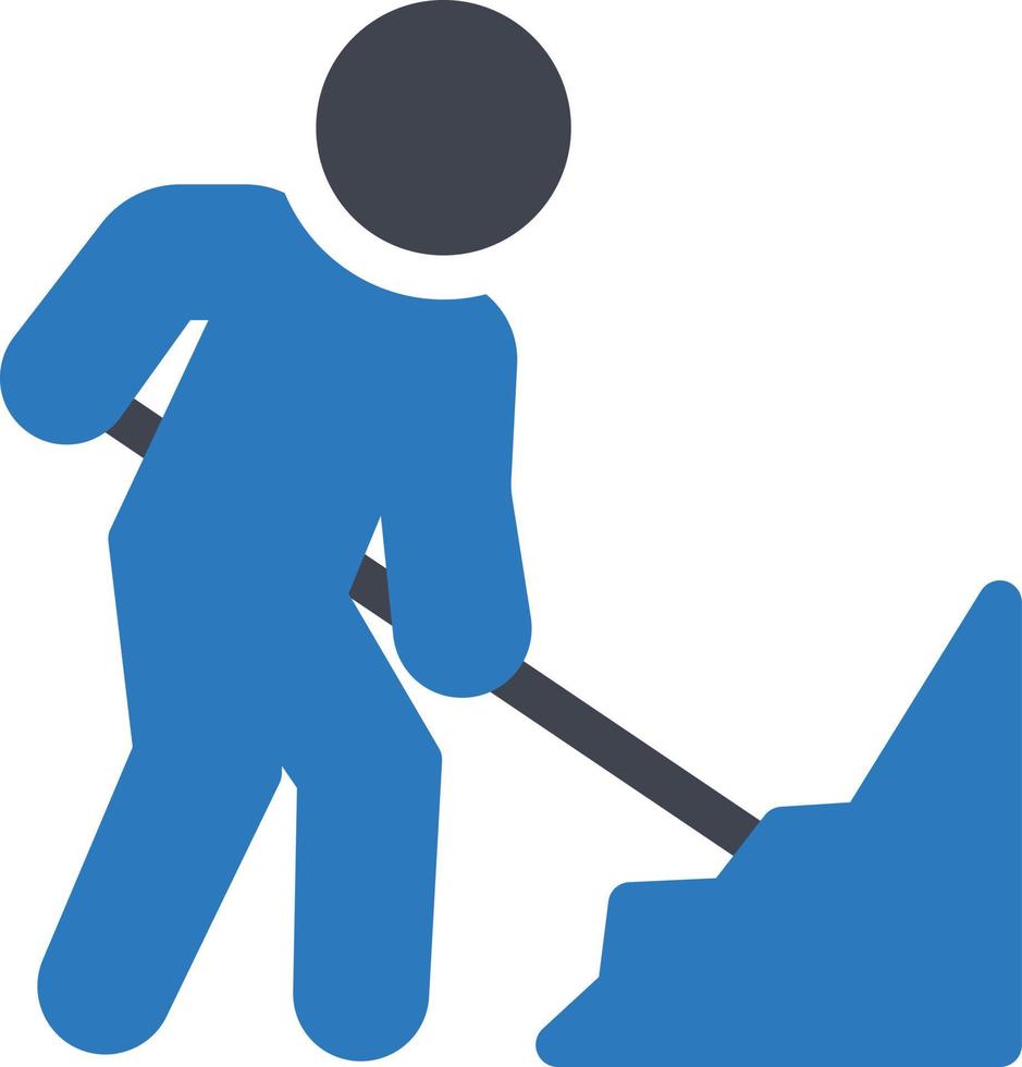 man digging vector illustration on a background.Premium quality symbols.vector icons for concept and graphic design.