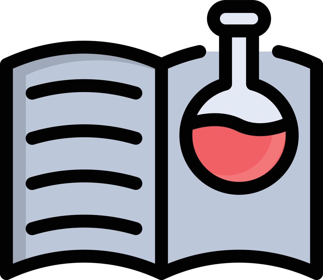 ilustración de vector de libro de ciencia en un fondo. símbolos de calidad premium. iconos de vector para concepto y diseño gráfico.