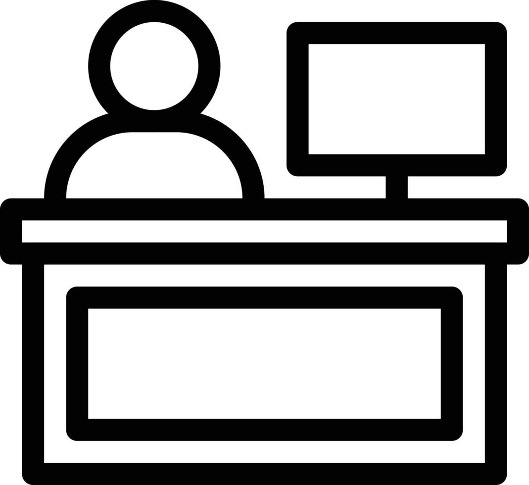 office reception vector illustration on a background.Premium quality symbols.vector icons for concept and graphic design.