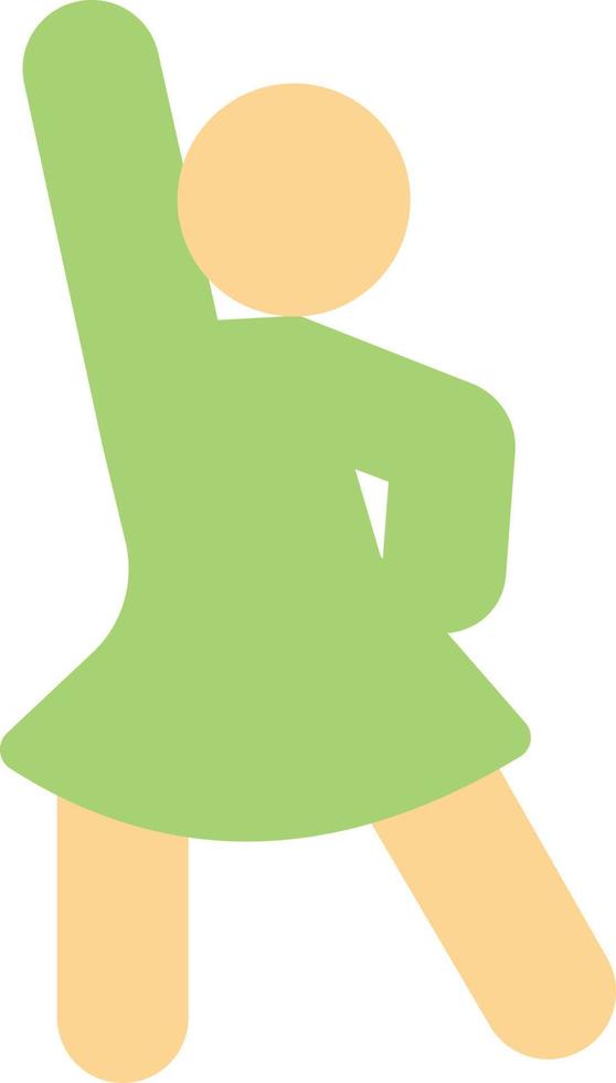 Ilustración de vector de chica bailando sobre un fondo. Símbolos de calidad premium. Iconos vectoriales para concepto y diseño gráfico.