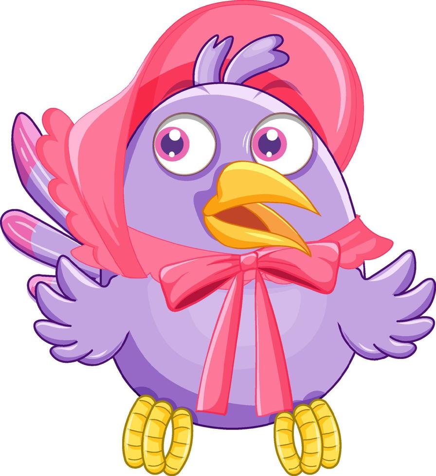 Bird with purple feathers vector
