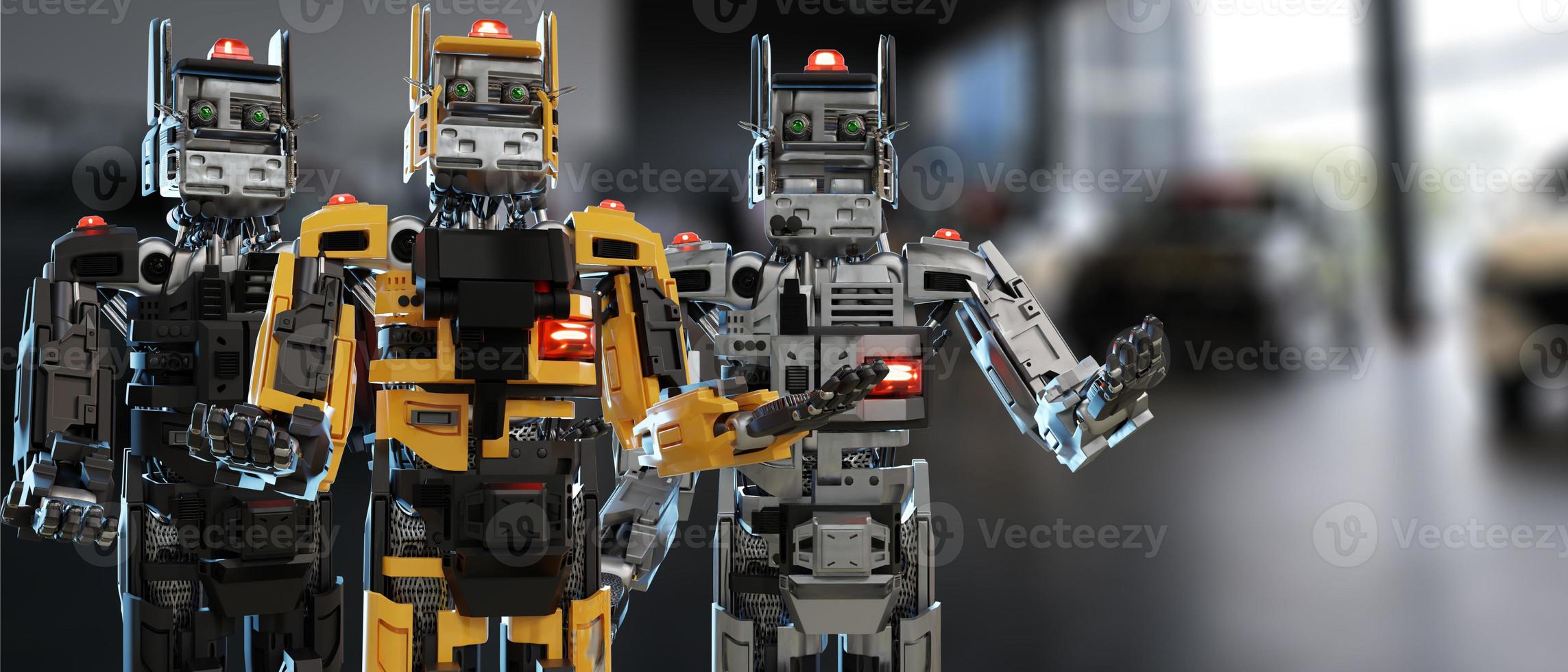 Cat robot for industry 4.0 3d render communication to people cybernetic manufacturing connection in factory automate in car dealership automation futuristic future cat toy intelligence 3d render photo