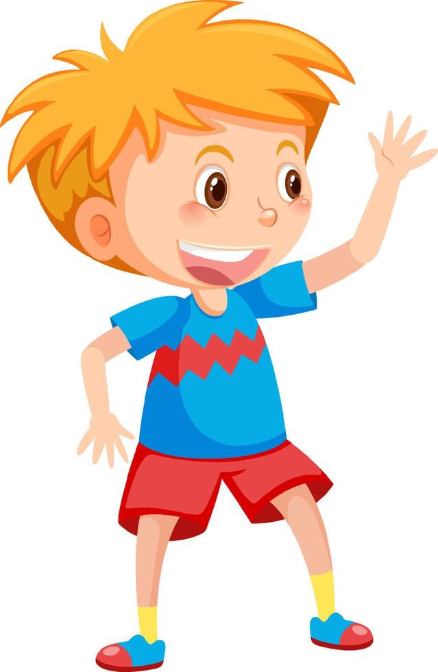 Happy boy cartoon character vector