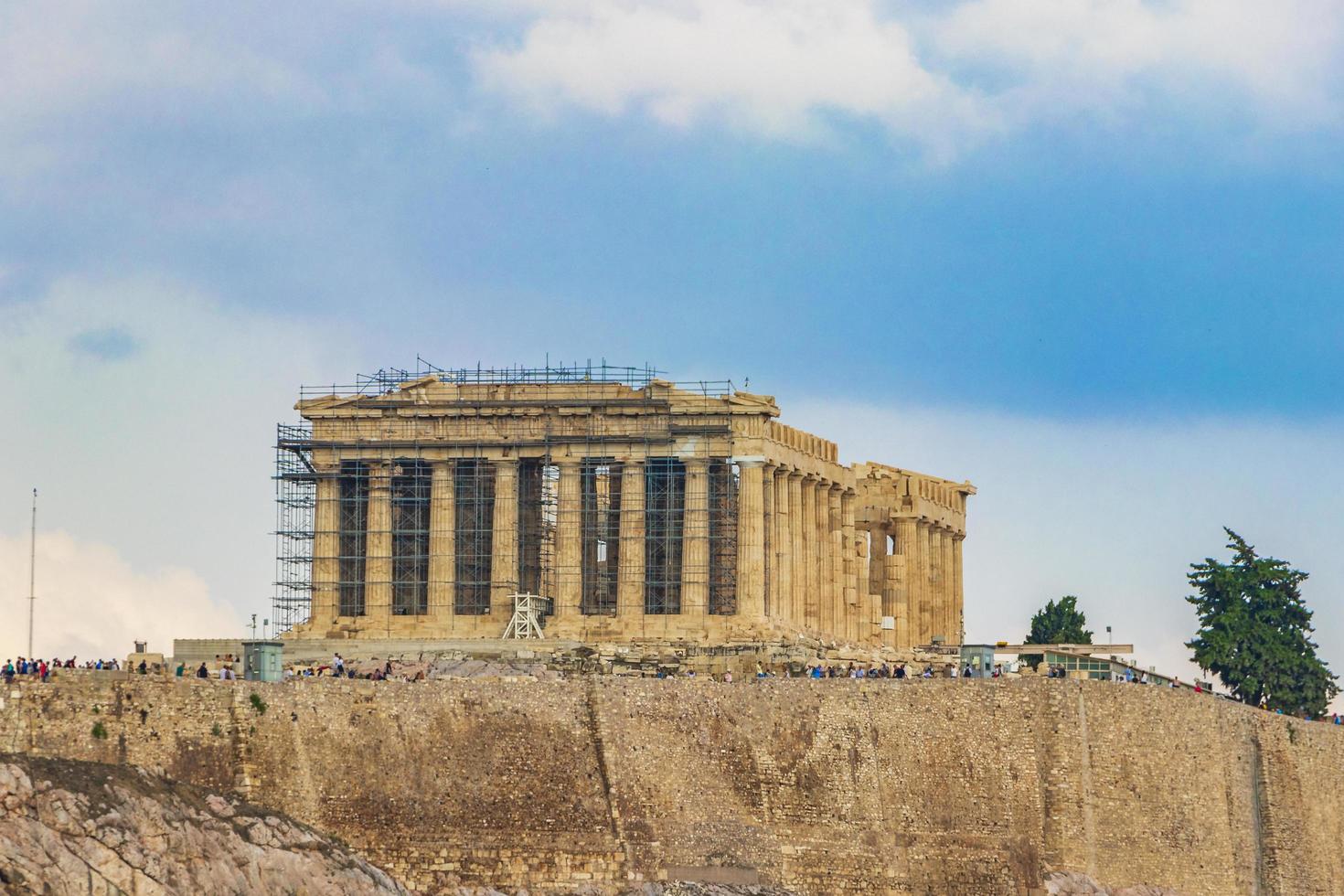 atenas grecia 04. octubre 2018 acrópolis de atenas ruinas partenón grecia capital atenas en grecia. foto