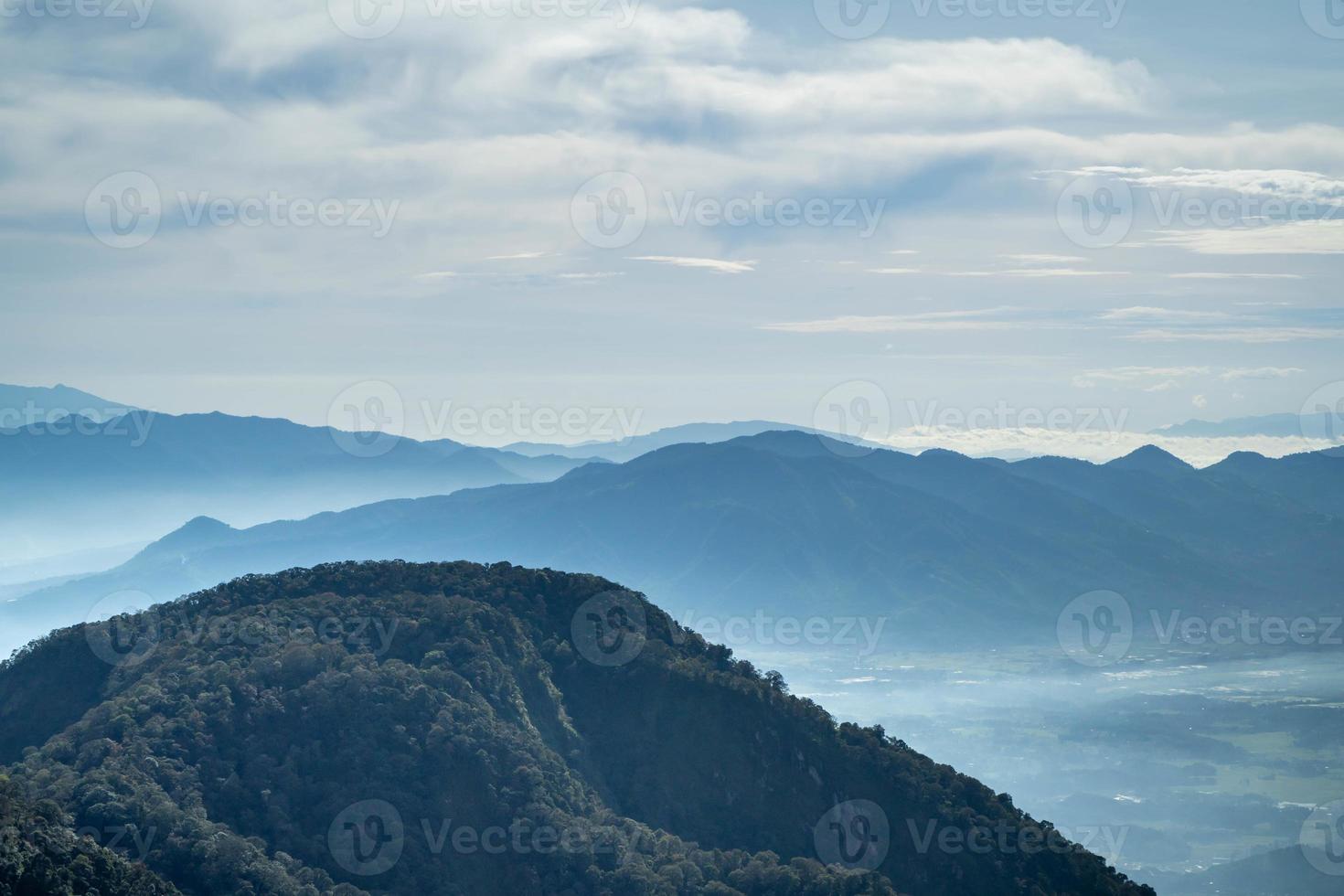 The natural scenery of mountains in Indonesia. Indonesian mountain landscape photo