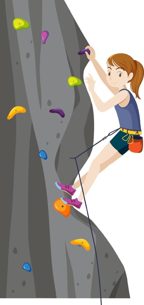 Indoor rock climbing gym vector