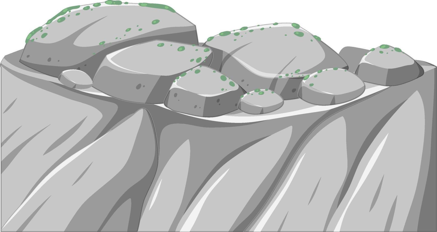 A rock on white background vector