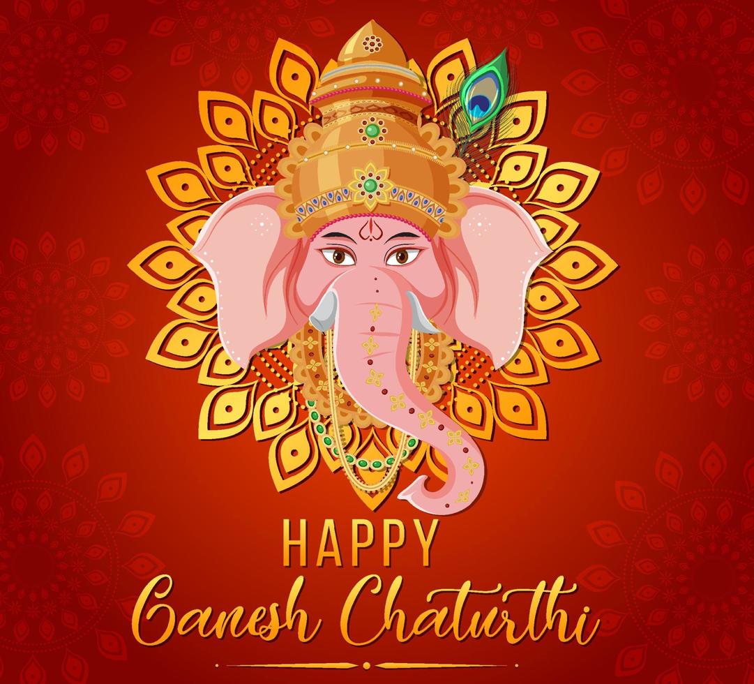 Happy Ganesh Chaturthi Poster vector