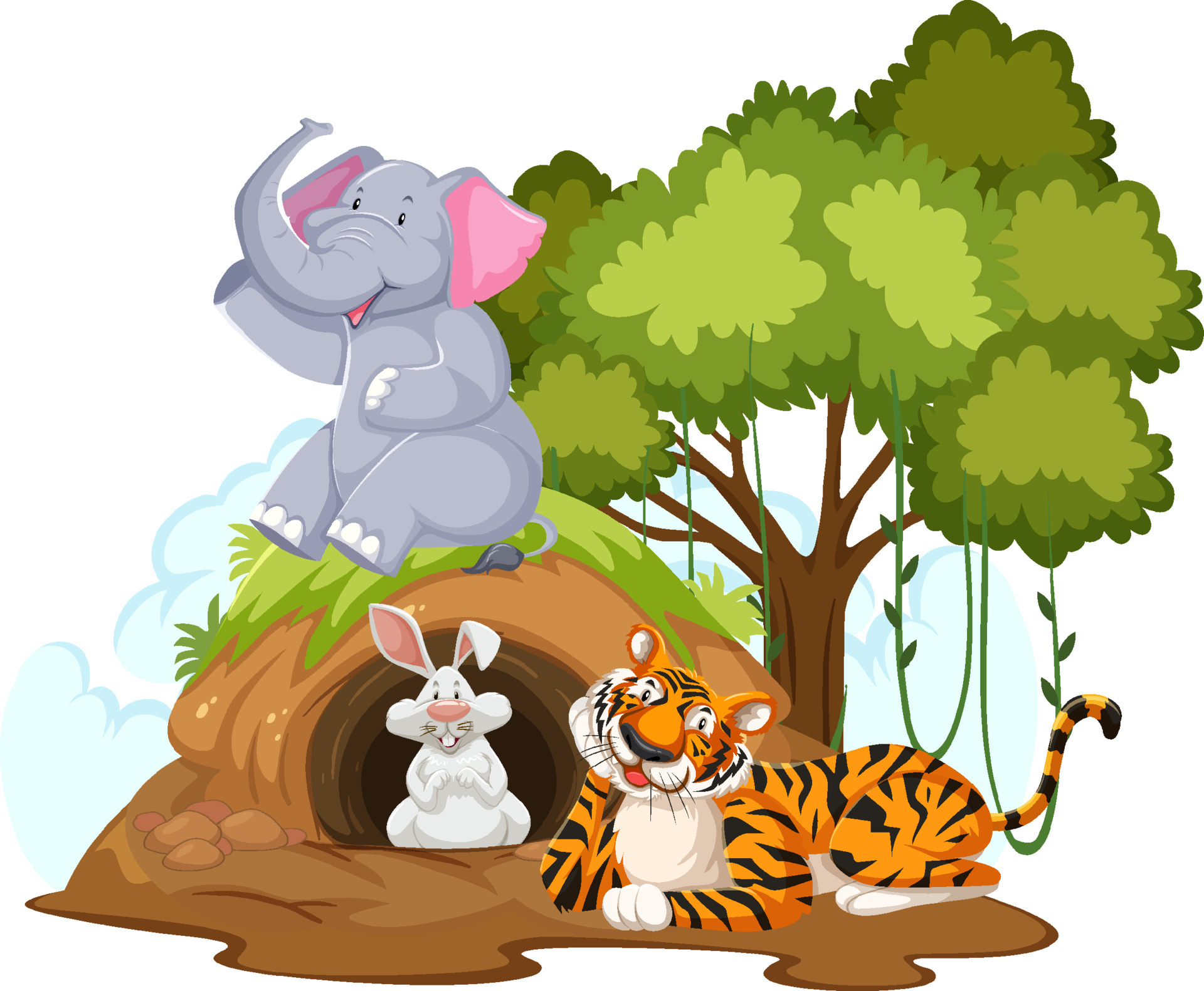 Wild animals cartoon character with burrow 7207127 Vector Art at Vecteezy Wild animals cartoon character with burrow 7207127 Vector Art at Vecteezy