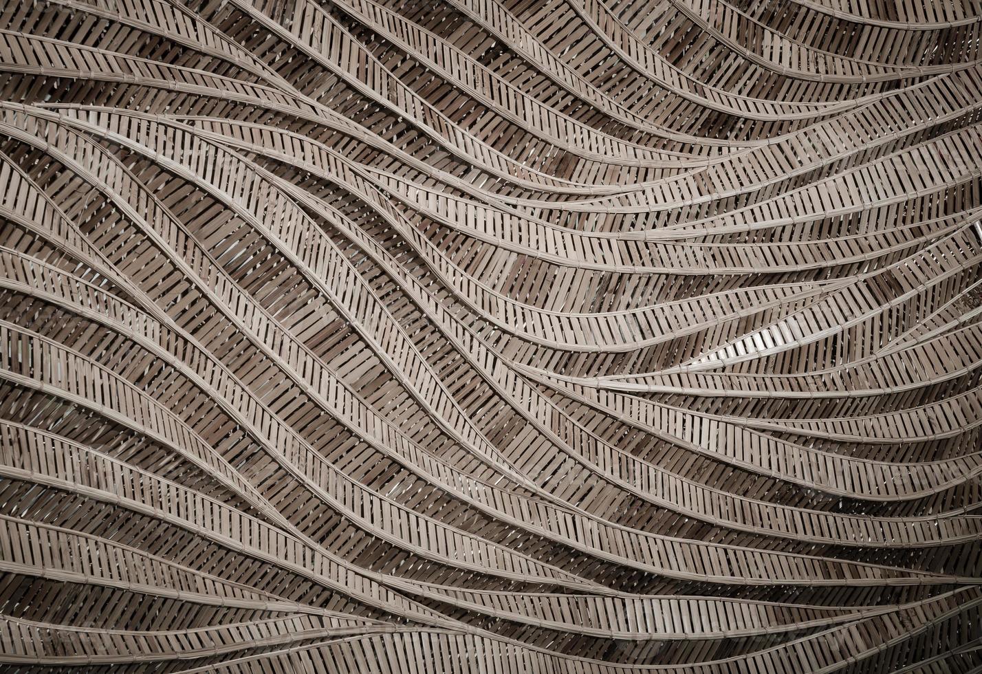 fondo de naturaleza de superficie de bambú de textura de tejido artesanal marrón foto