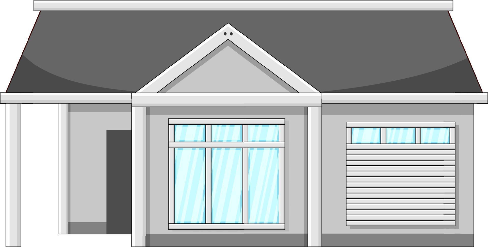 House with gray roof vector