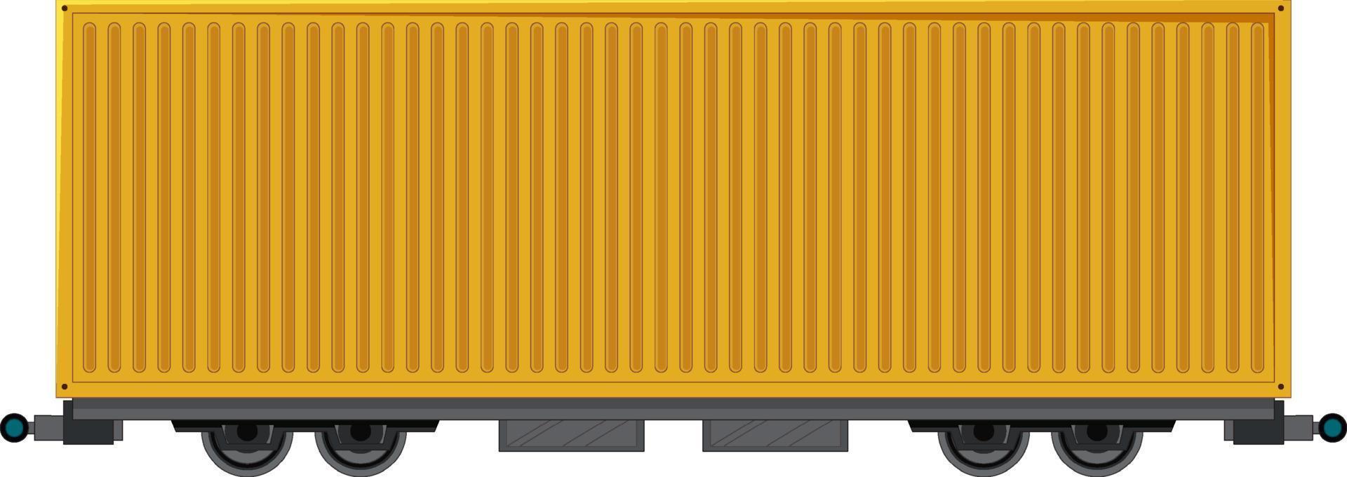 Cargo container of freight train on white background vector