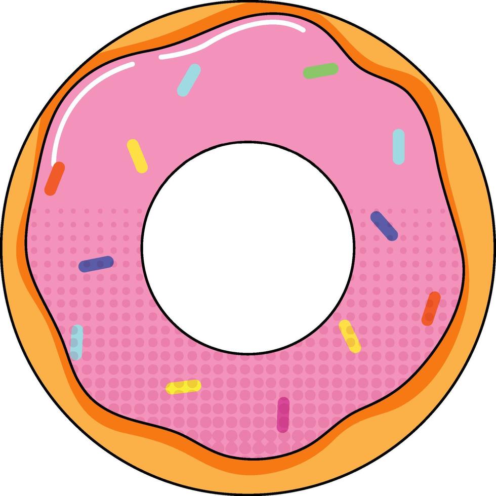 Donut on white background vector