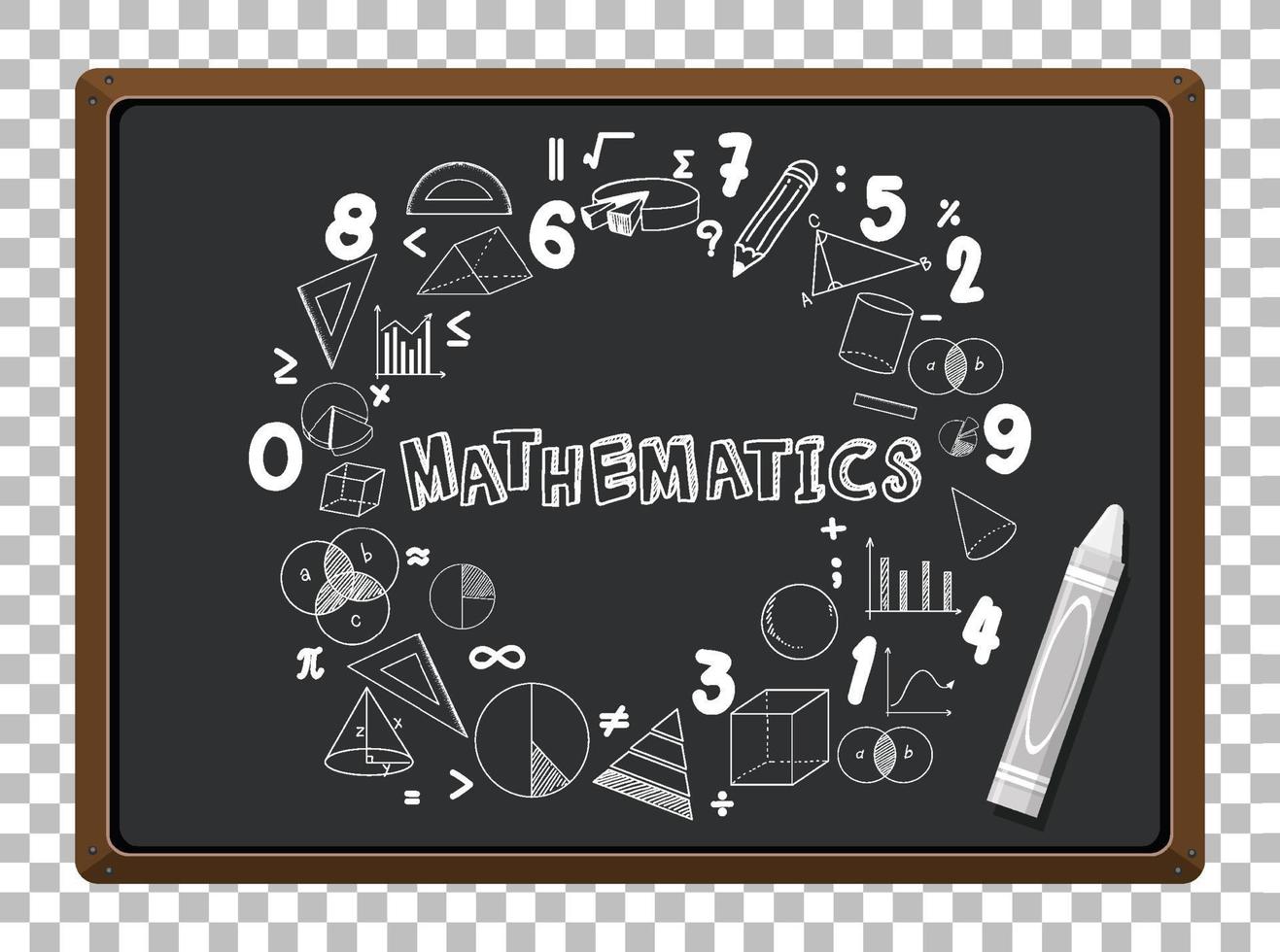 fórmula matemática en el fondo de cuadrícula aislada de pizarra vector