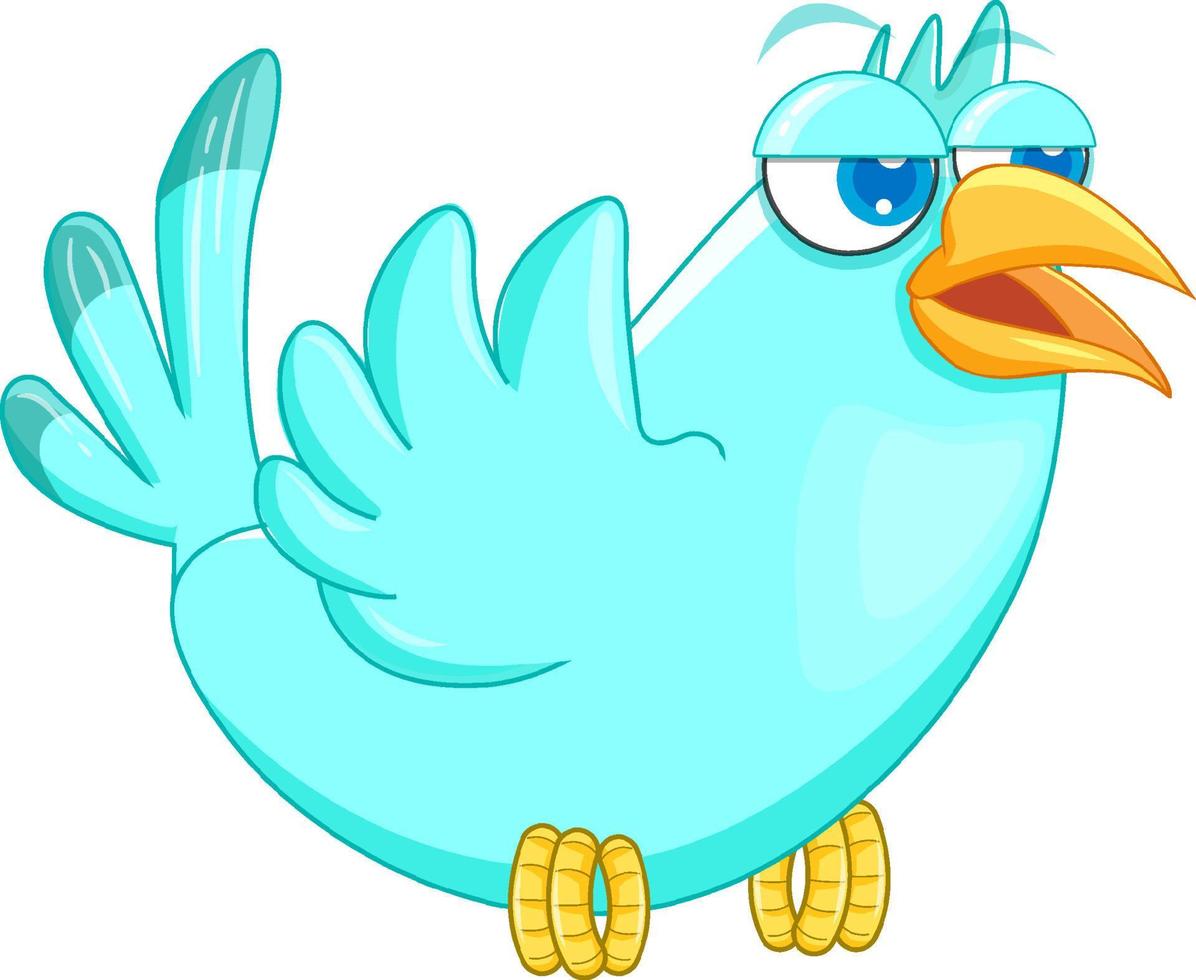 Bird with blue feathers vector