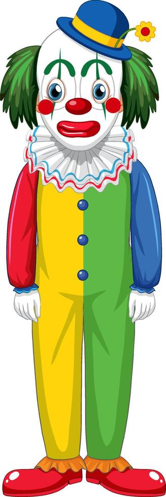Colourful clown cartoon character vector